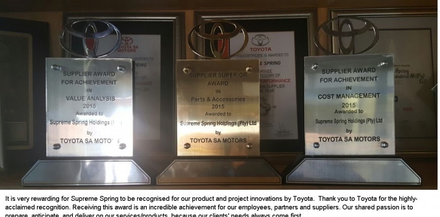 Toyota Supplier Awards 2016 newsletter featured image